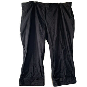 avenue pants plus size 24 black cropped pants cuffed